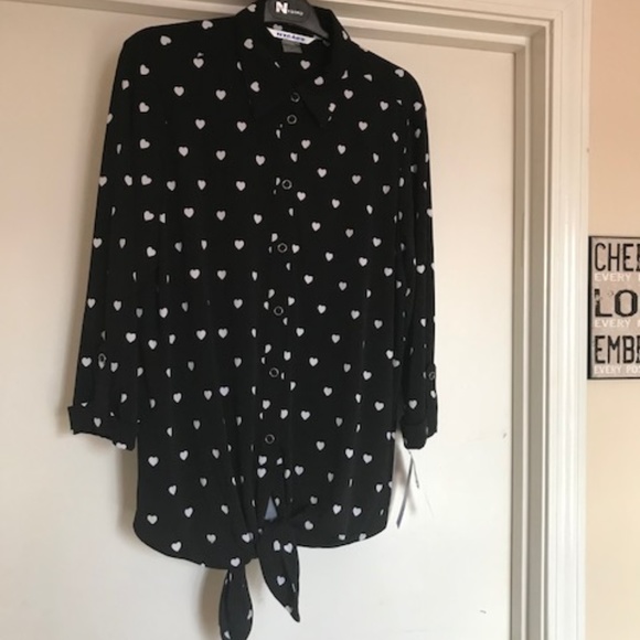 Peter Nygard Tops - Peter Nygard Black/White Blouse Large NWT
